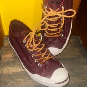 Converse Brown and White High-Top Sneakers Classic Design